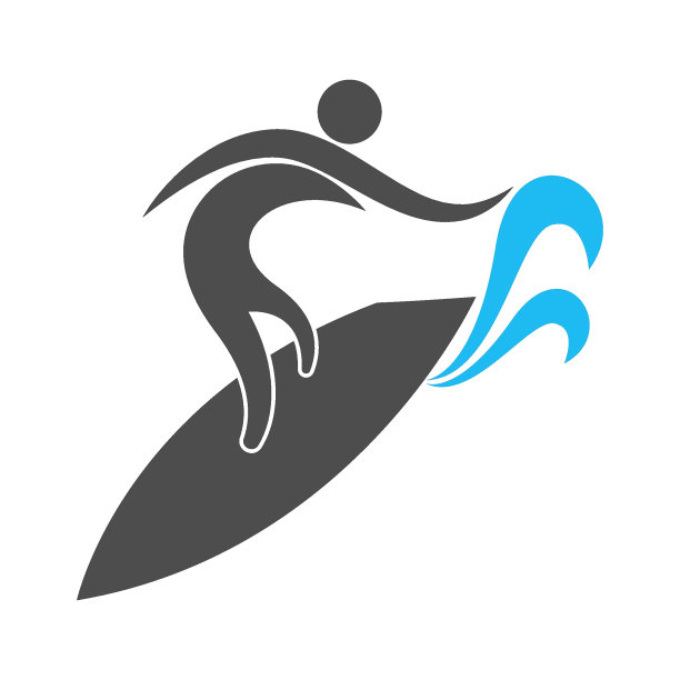 水上运动图标标志设计矢量模板图片下载