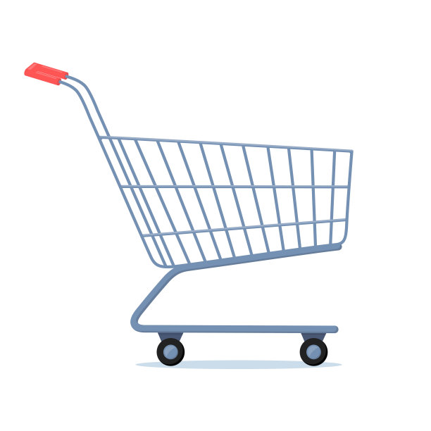 购物车。手推车图标。简单的矢量符号，潮流符号，用于设计，网站，演示，移动应用。交易、购买、销售的象征。矢量插图。图片下载