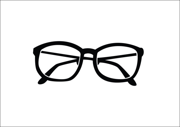 经典的黑框老花镜图片下载