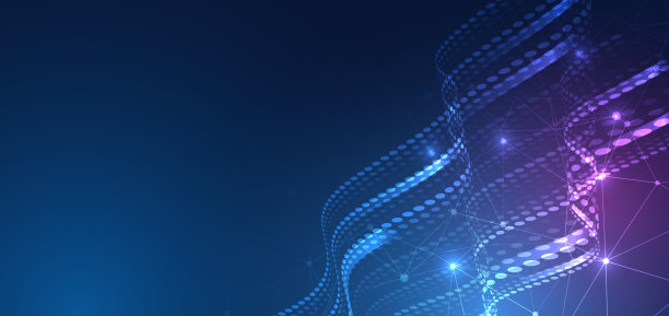 蓝色背景的数字互联网通信。广泛的网络安全互联网和网络概念。高科技矢量插画与各种技术元素。抽象的全球科学概念。图片下载