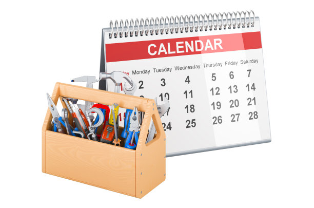带工具箱的台历，3D渲染图片下载