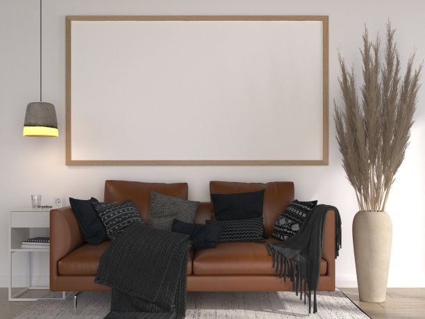 客厅三维室内设计和模型框架图片下载