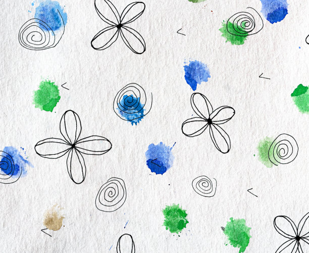 彩色涂鸦画在白纸上。图片下载