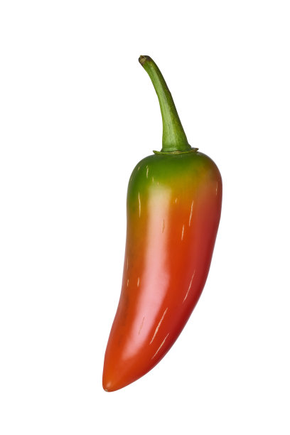 白色背景的新鲜墨西哥胡椒。剪切路径图片下载