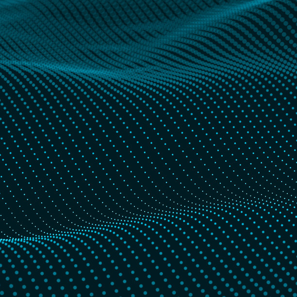 抽象背景与未来的波浪散焦点图片下载