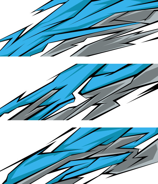 侧面车身图形贴纸。抽象赛车设计概念。汽车贴花包装设计为摩托车，船，卡车，汽车，船和更多。向量eps 10。图片下载