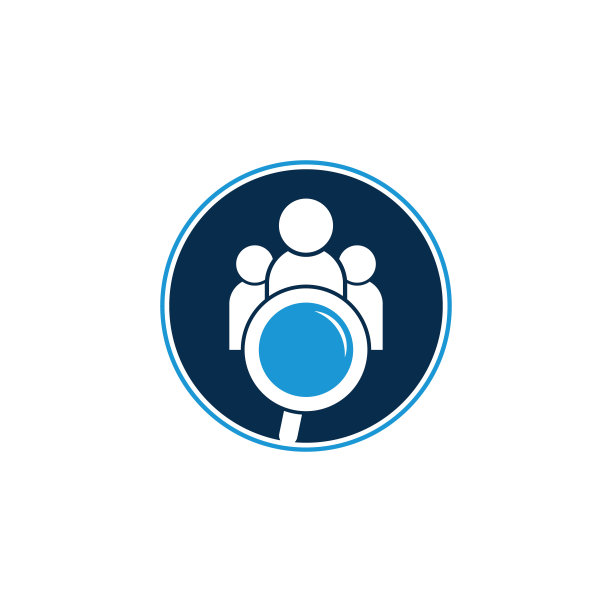 People finder标志。放大镜标志。图片下载