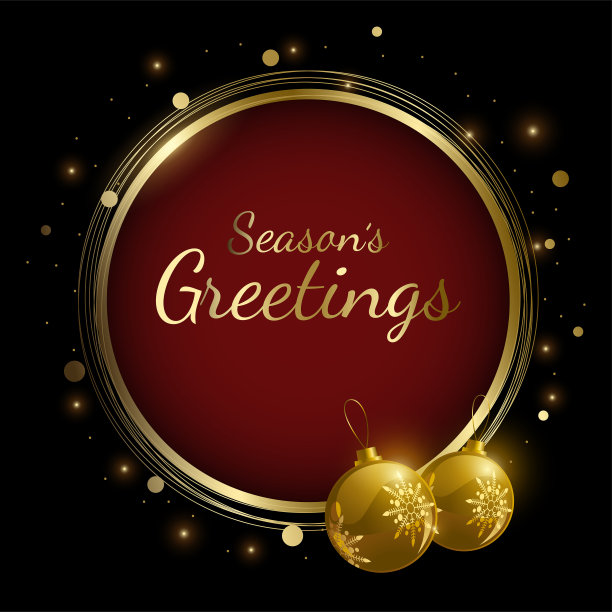 圣诞装饰的圆框图片下载