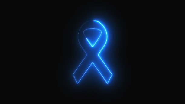 霓虹灯女性彩带标志图片下载