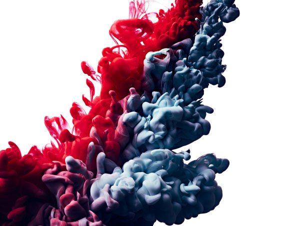 混合油墨抽象背景与丙烯酸颜料在水中飞溅。流动的丙烯酸背景图片图片下载