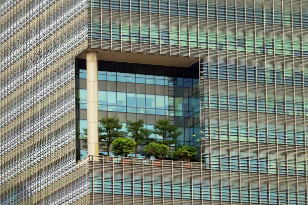 建筑外观与窗户正面图片下载