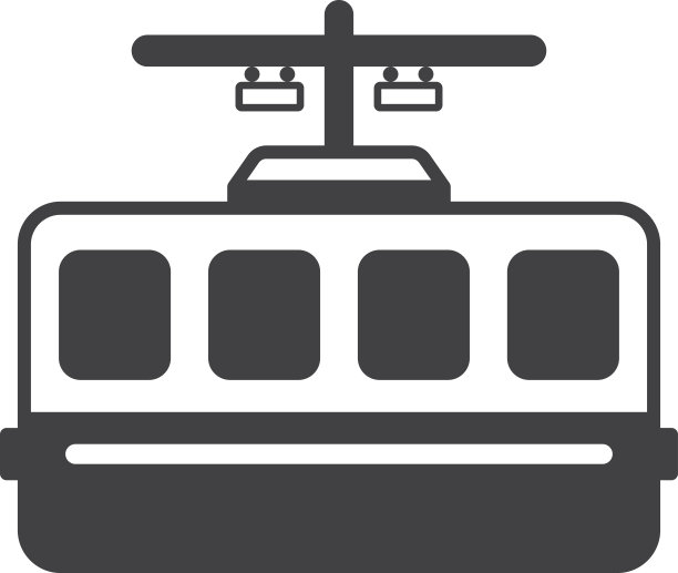 极简风格的电车插图图片下载