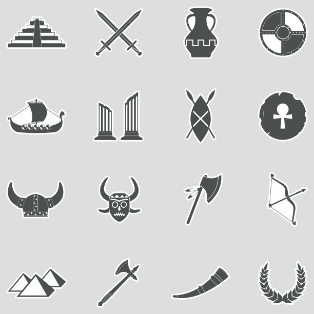 古老的图标。贴纸设计。矢量插图。图片下载