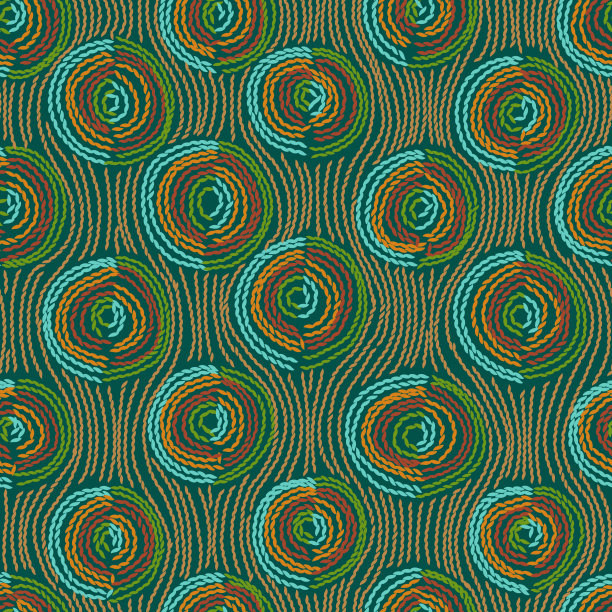 无缝图案。手工制作的圆形样式图片下载