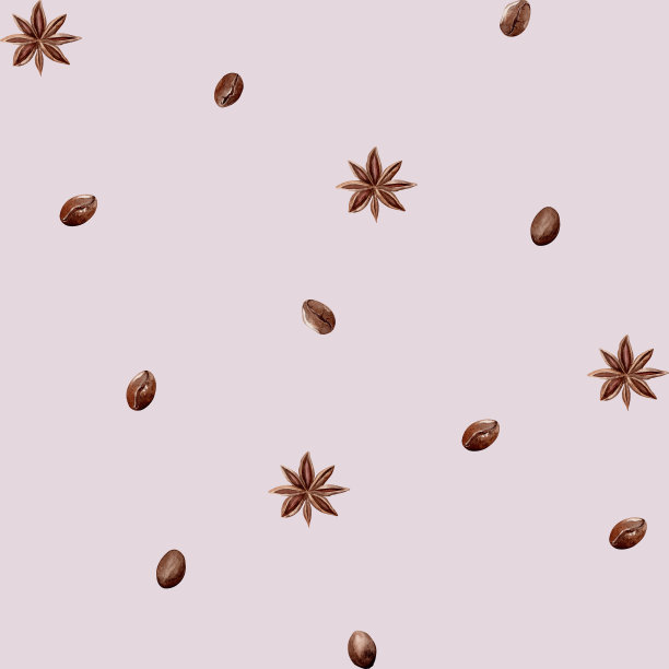 咖啡。粉红色的。水彩。模式。剪贴画插图。设计的菜单，烹饪博客，包装，纺织品，网页设计，网站，贴纸，邀请，图案，标志。手工绘制。图片下载