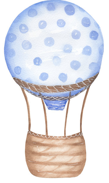 水彩运输插画，可爱的孩子气球打印剪贴艺术，手绘孩子聚会剪贴画。蓝色气球运输。艺术品的纺织品，织物，纪念品，婴儿淋浴，贺卡图片下载