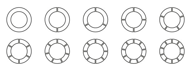 圆分图3,10,7，图图标饼形截面图。段圆圆向量6,9分信息图。图片下载