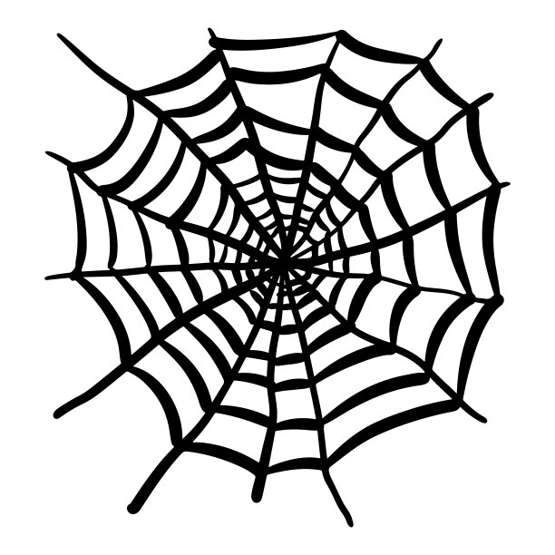 涂鸦素描风格的蜘蛛网手绘插画的概念设计。图片下载