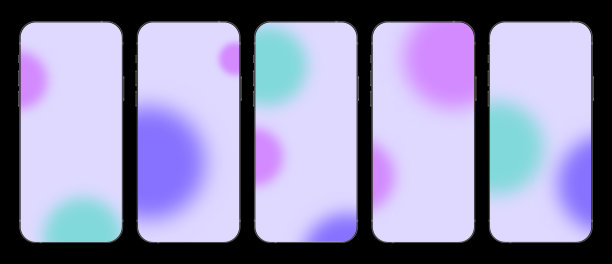 模糊形状模板集的故事在社交媒体。现实的粉色斑点背景智能手机图片下载