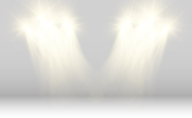 白色的场景与聚光灯。矢量插图。图片下载