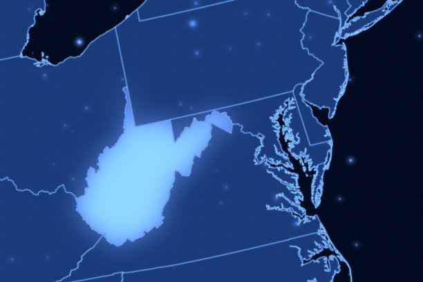 美国地图系列与西弗吉尼亚州，未来主义图片下载