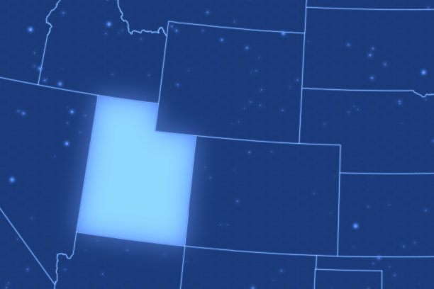 美国地图系列与犹他州，未来主义图片下载