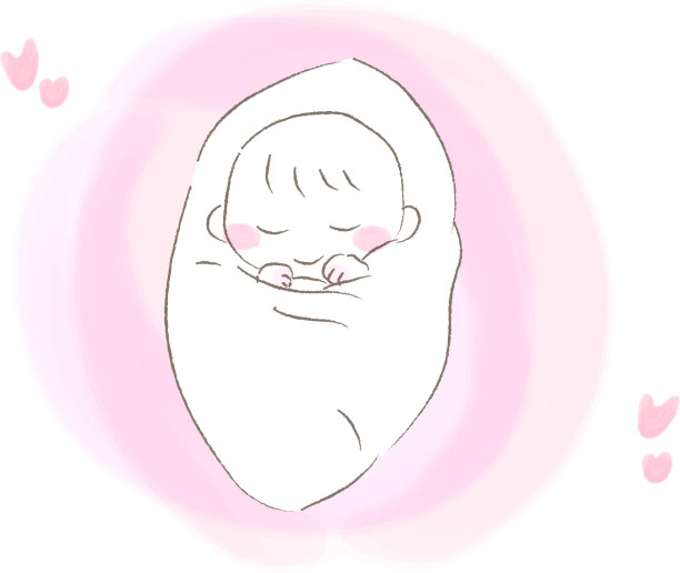 熟睡的婴儿插画图片下载