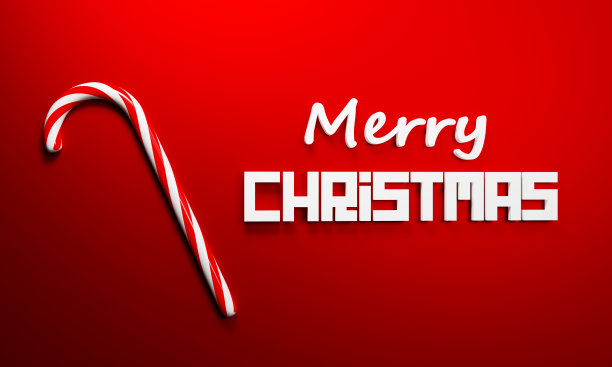 圣诞快乐短信和圣诞拐杖糖图片下载