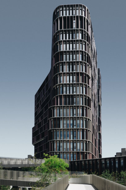 垂直拍摄的马士基塔，哥本哈根大学在丹麦图片下载