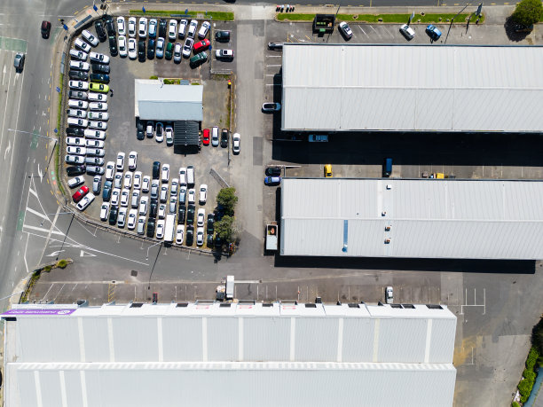 工业区鸟瞰图。图片下载