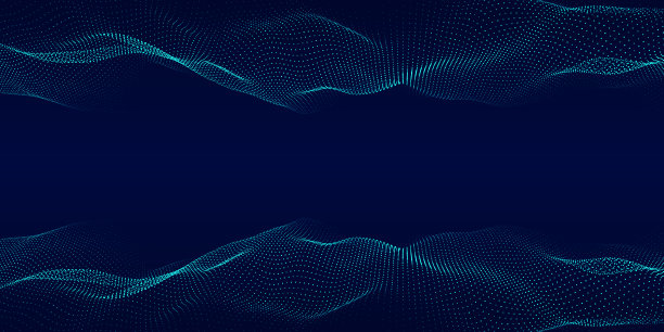三维动态双数字波。智能科技浪潮。流量数字结构。网络技术背景。矢量插图。图片下载