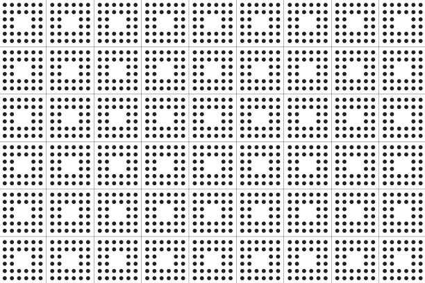 黑色抽象几何图案，背景为数据中心的架空地板，架空地板顶部图片下载