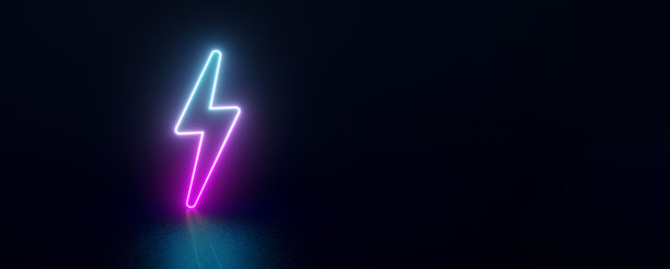 霓虹雷电全景布局图片下载