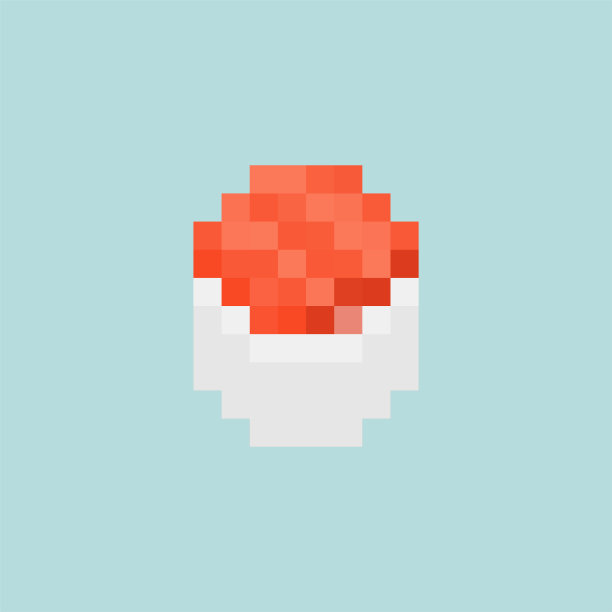 寿司卷像素艺术分离。传统的日本食物。像素矢量插图图片下载