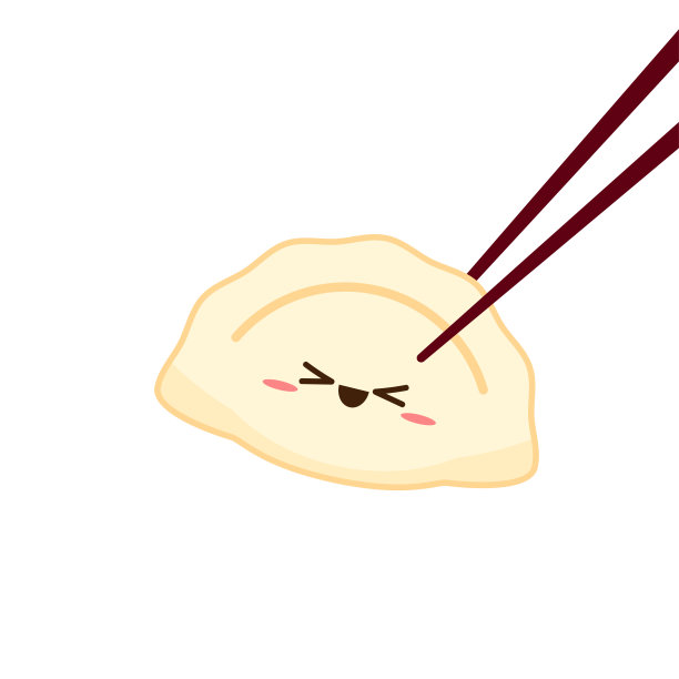 Gyoza人物设计。饺子是中国菜。图片下载