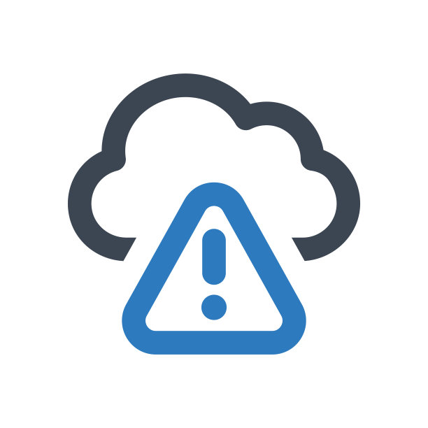 云警报图标-矢量插图。云，警报，数据，存储，警告，错误，注意，服务器，网络，线，轮廓，图标。图片下载