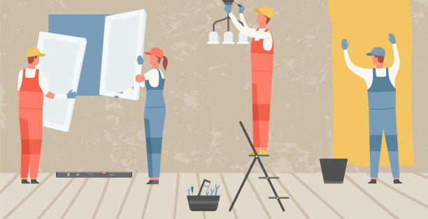 平家维修服务工作者，装修理念图片下载