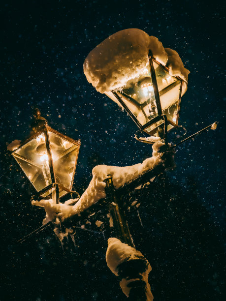 花灯在下雪的季节-04图片下载