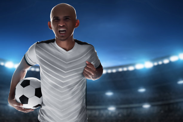 足球运动员在体育场庆祝图片下载