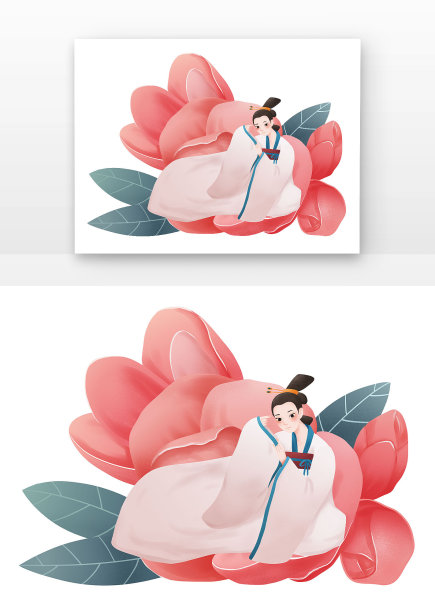 立春少女坐在春天的花上图片下载