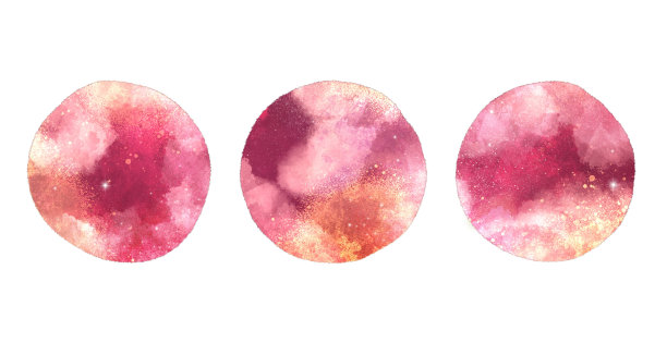 玫瑰和黄金豪华圆形插画背景图片下载