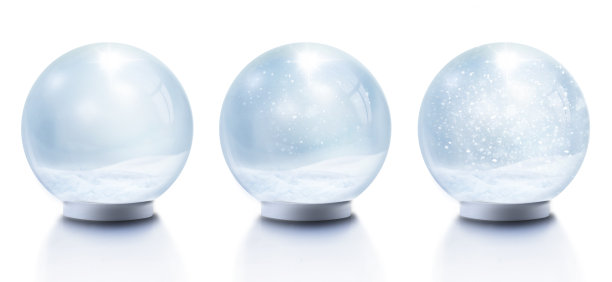 雪花孤立的雪花球图片下载