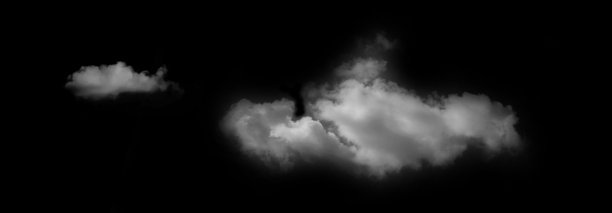 收集雾，白云或雾霾为设计孤立的黑色背景图片下载