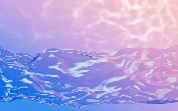 抽象透明流动布，三维渲染。图片下载