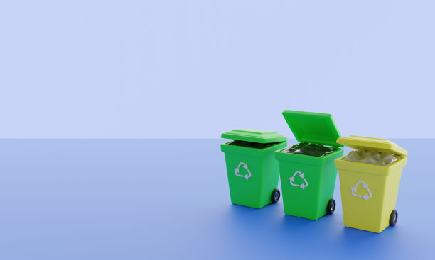 3 d演示。可回收的垃圾桶图片下载