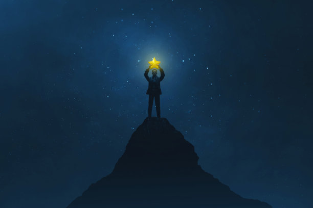 商人在顶部3d插图图片下载