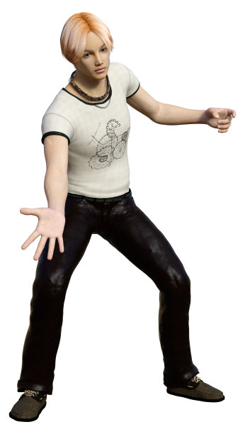 3D渲染少年男孩在白色图片下载