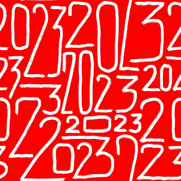 无缝图案，手绘2023号图片下载