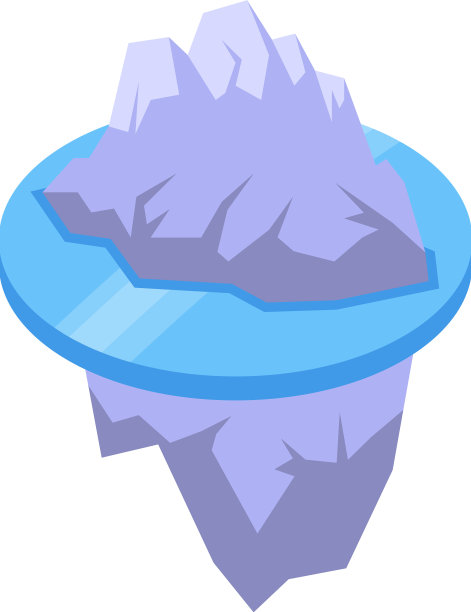 北极冰山图标等距峰极图片下载