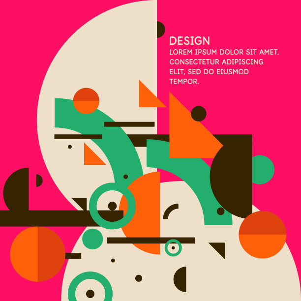 几何形状的合成。抽象的设计背景。图片下载